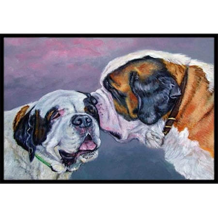 Carolines Treasures 7332MAT Saint Bernard Whisperear Indoor & Outdoor Mat; 18 X 27 In.